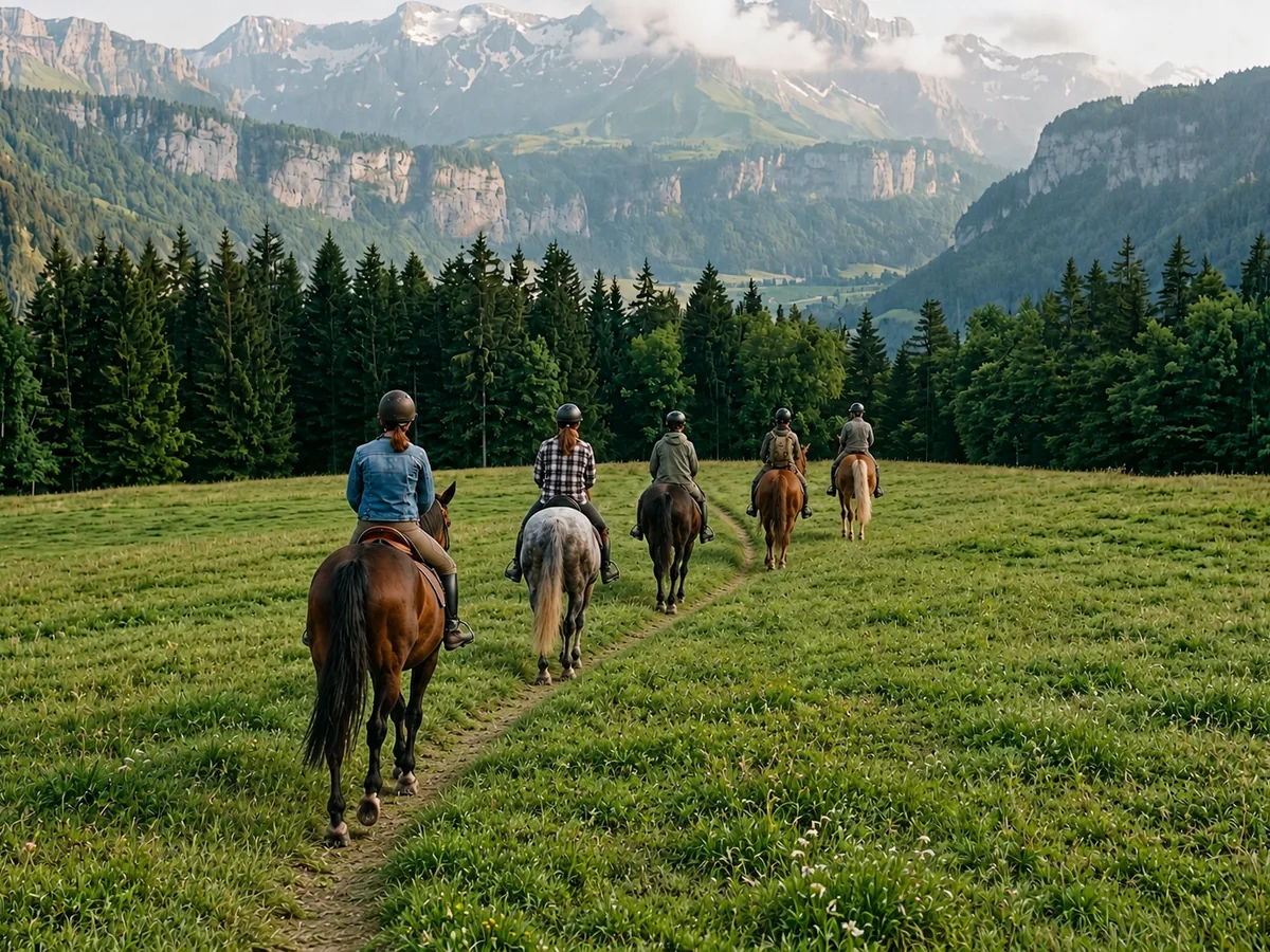 Balade à cheval en Haute-Savoie, autour de Bons-en-Chablais