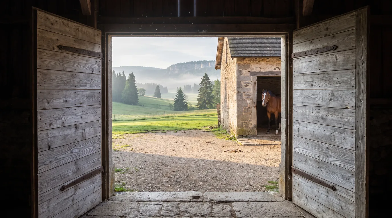 Entrée, Silver Stars Ranch, centre équestre à Bons-en-Chablais