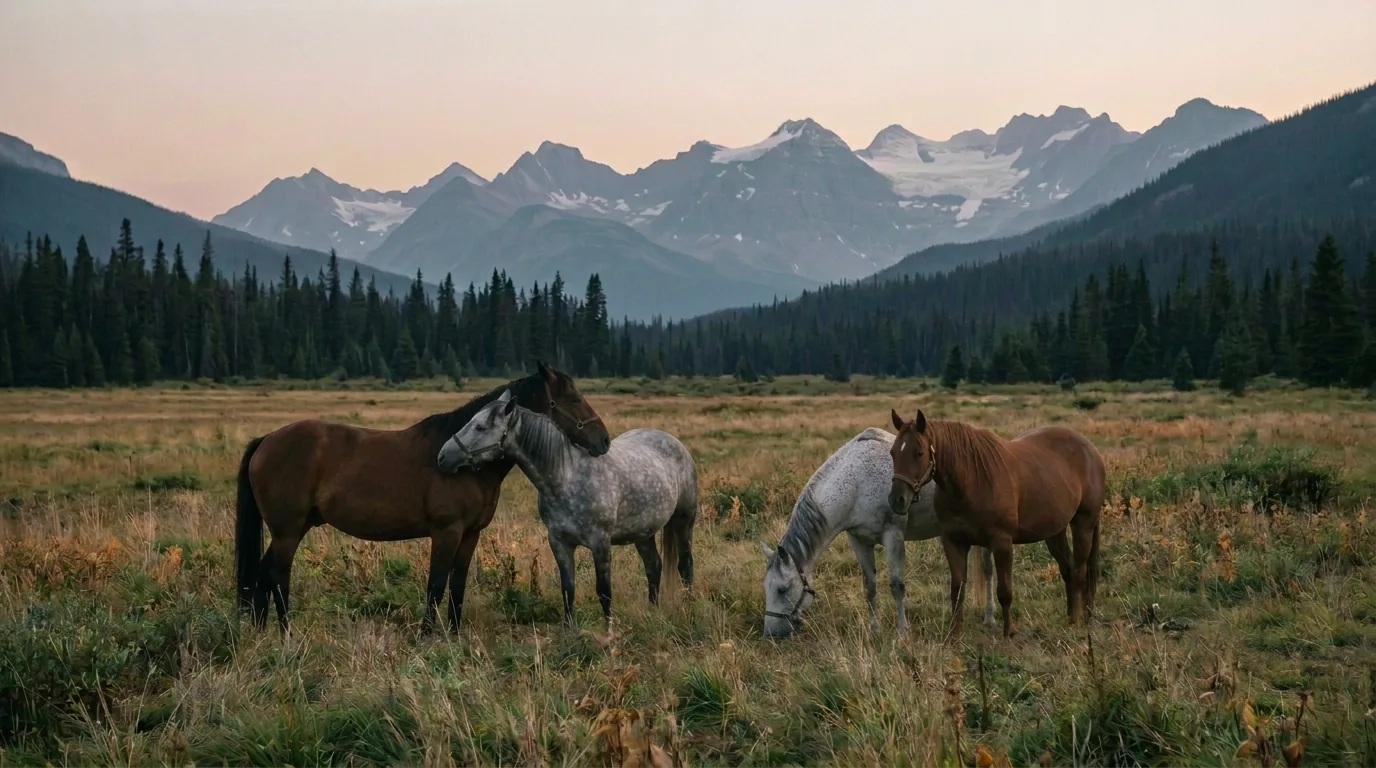 Chevaux en liberté, Silver Stars Ranch, Haute-Savoie